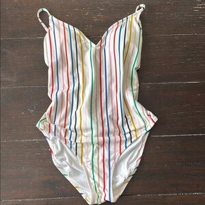 J Crew striped one piece size 4, Never worn
